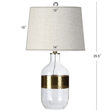Stevens 25.5" Glass LED Table Lamp - JONATHAN Y